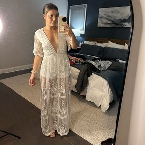 White jumpsuit available! Size medium bought at American Threads